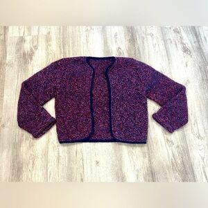 VTG hand knit cardigan sweater Womens XS / S